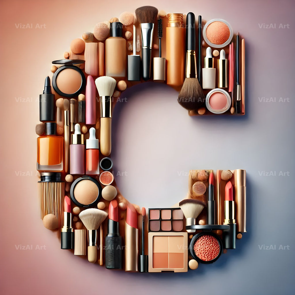 Makeup Palette Glam alphabet letter C