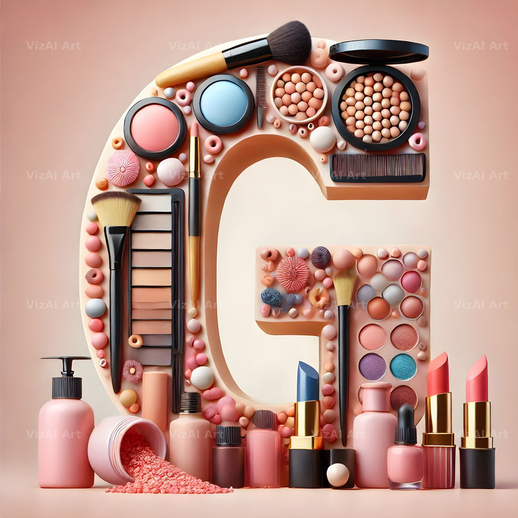 Makeup Palette Glam alphabet letter G