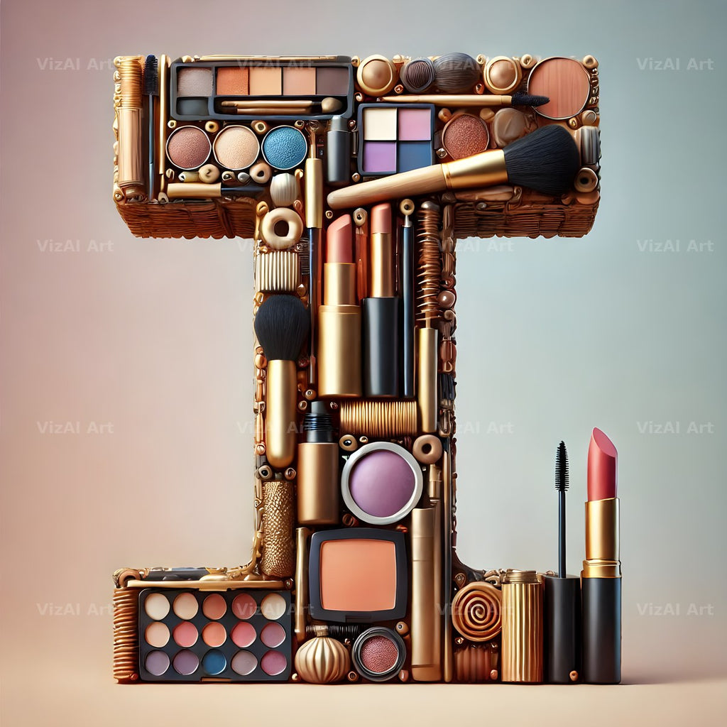 Makeup Palette Glam alphabet letter I
