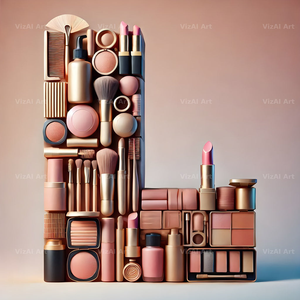 Makeup Palette Glam alphabet letter L