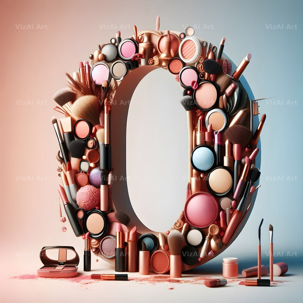 Makeup Palette Glam alphabet letter O