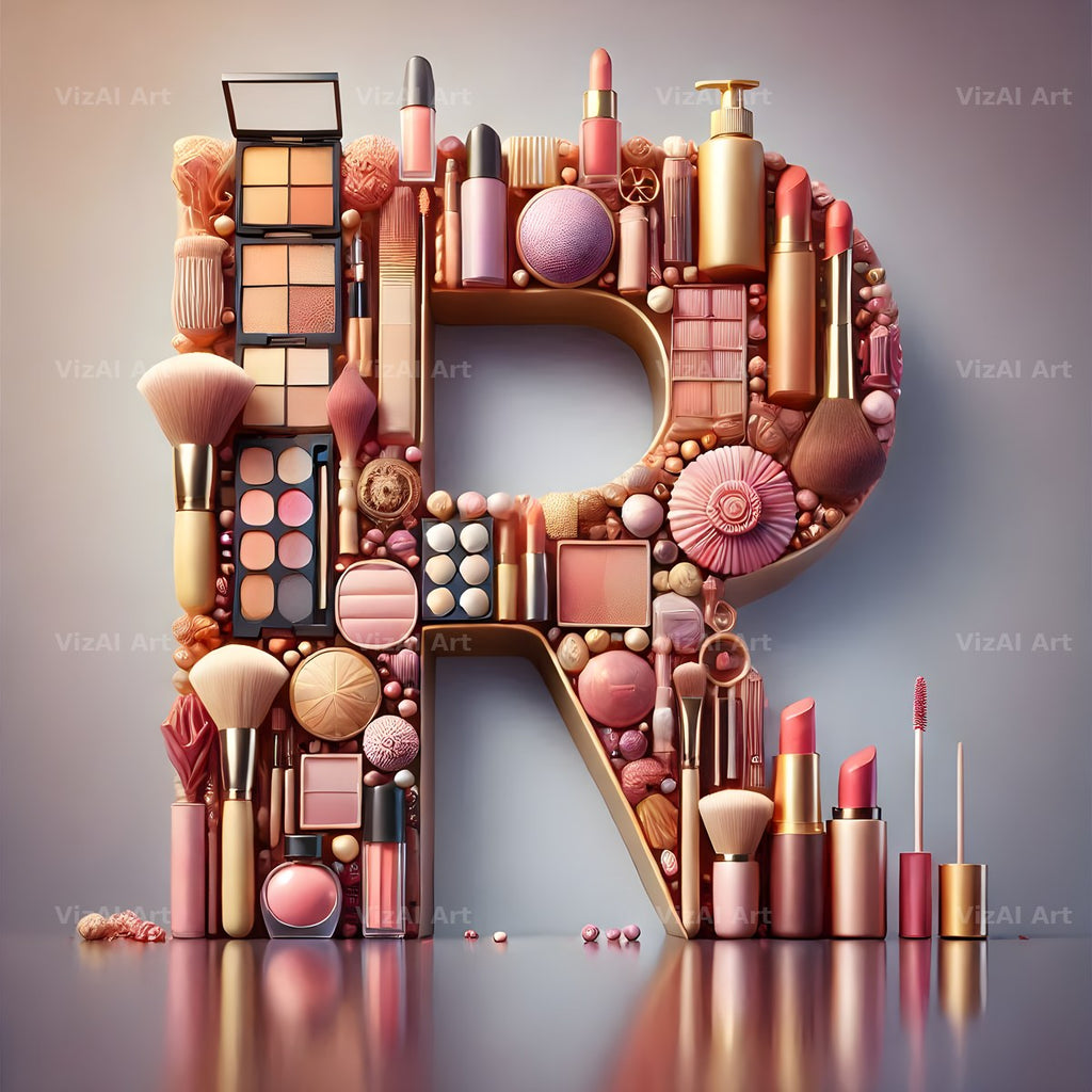 Makeup Palette Glam alphabet letter R