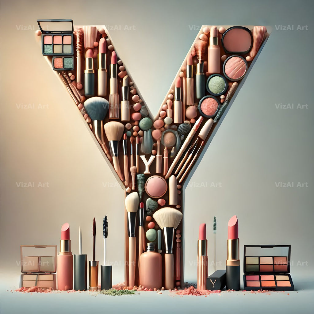 Makeup Palette Glam alphabet letter Y
