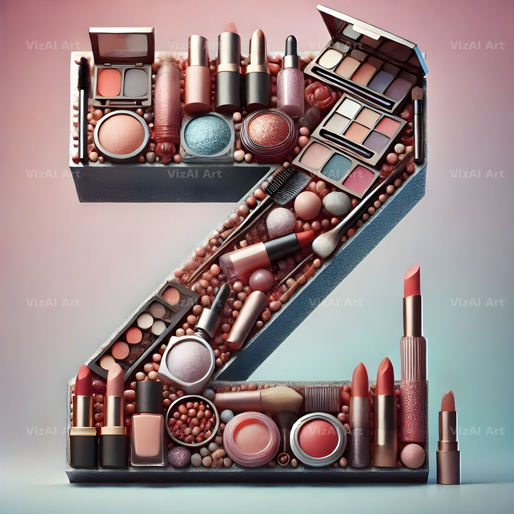 Makeup Palette Glam alphabet letter Z