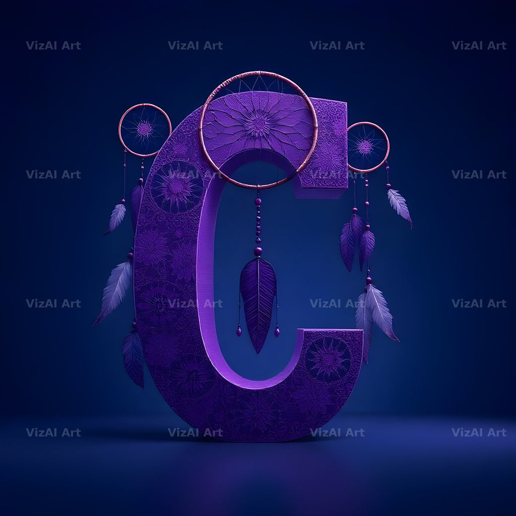 Midnight Dream Catcher alphabet letter C