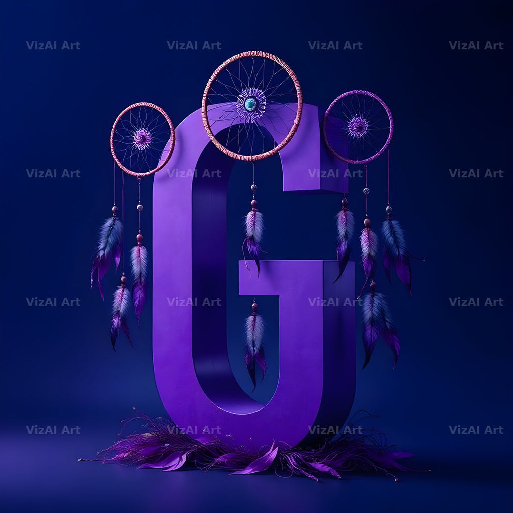 Midnight Dream Catcher alphabet letter G