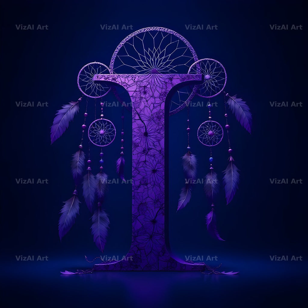 Midnight Dream Catcher alphabet letter I