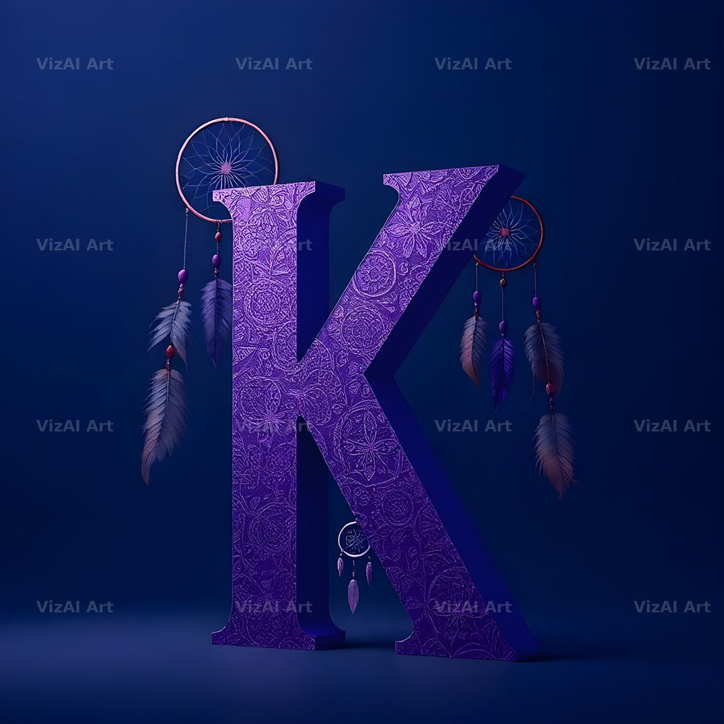 Midnight Dream Catcher alphabet letter K