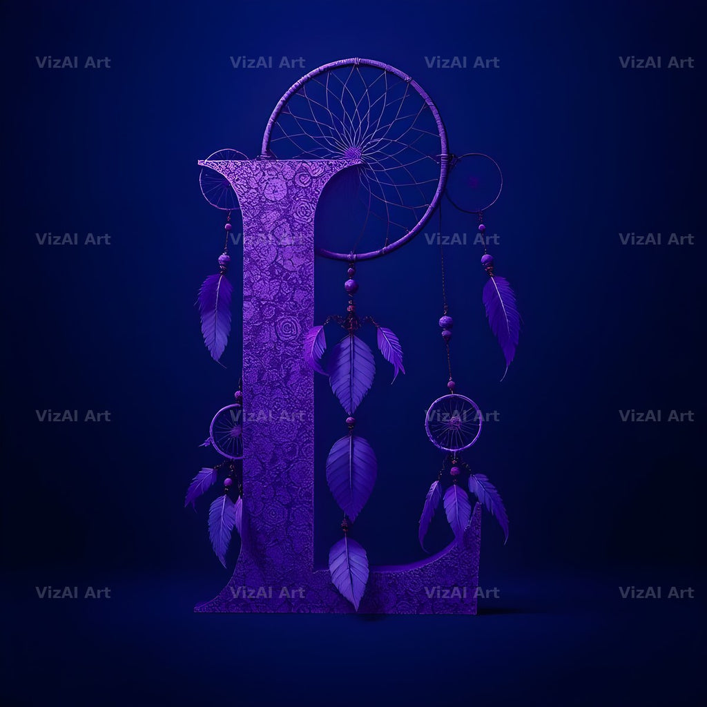 Midnight Dream Catcher alphabet letter L