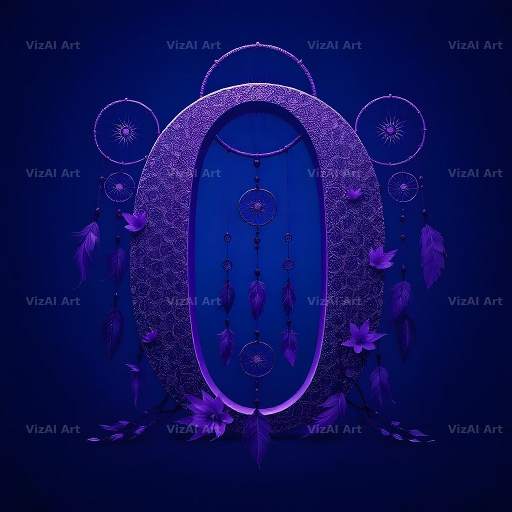 Midnight Dream Catcher alphabet letter O