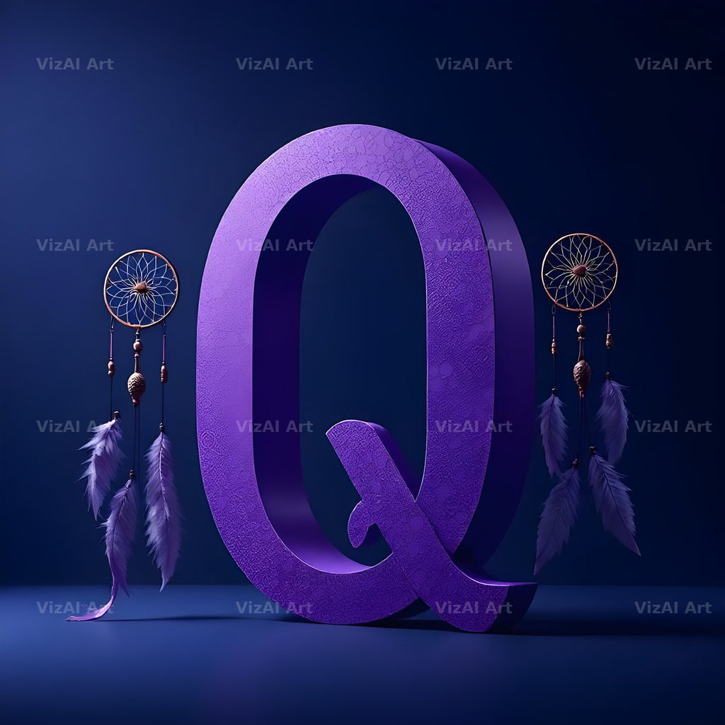 Midnight Dream Catcher alphabet letter Q