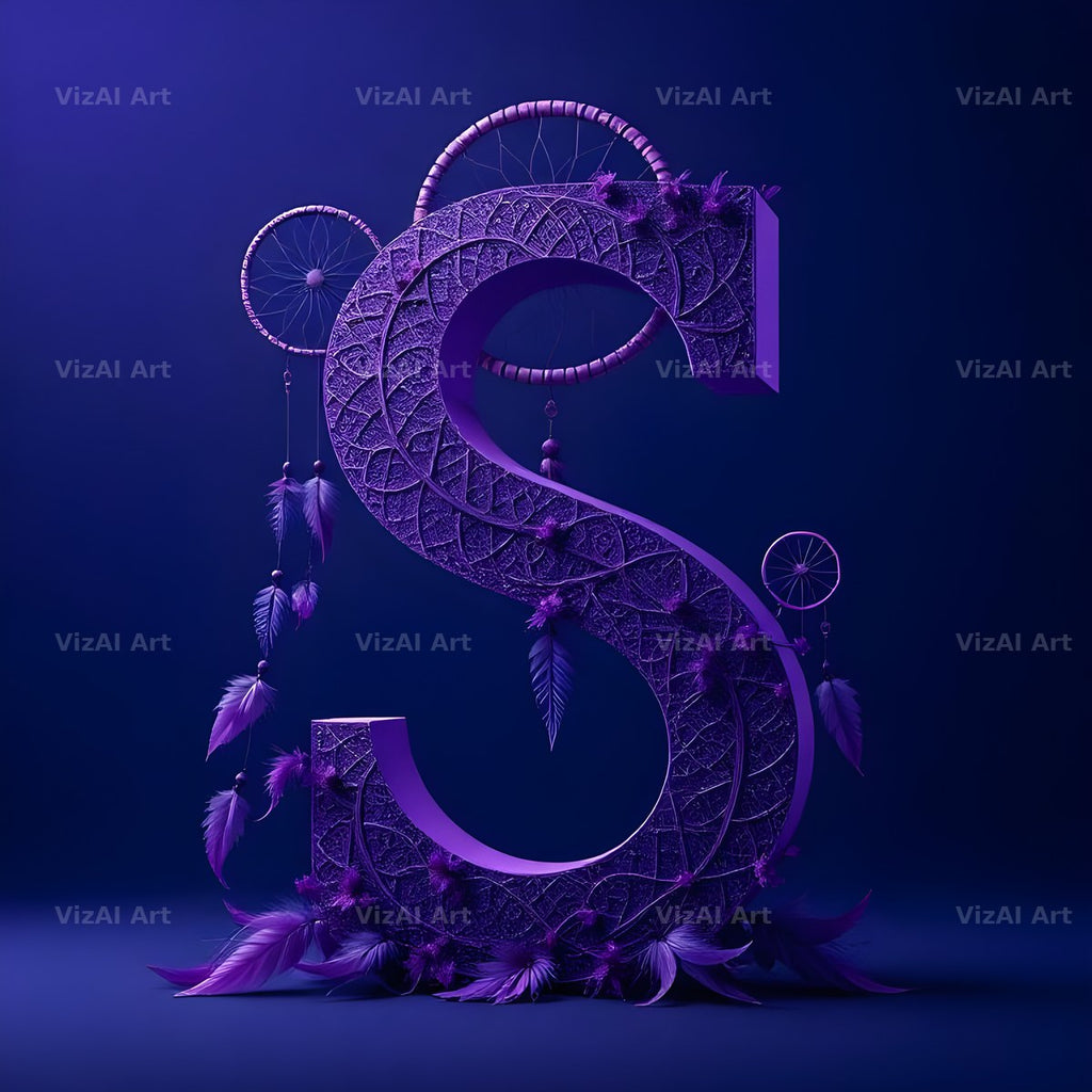 Midnight Dream Catcher alphabet letter S