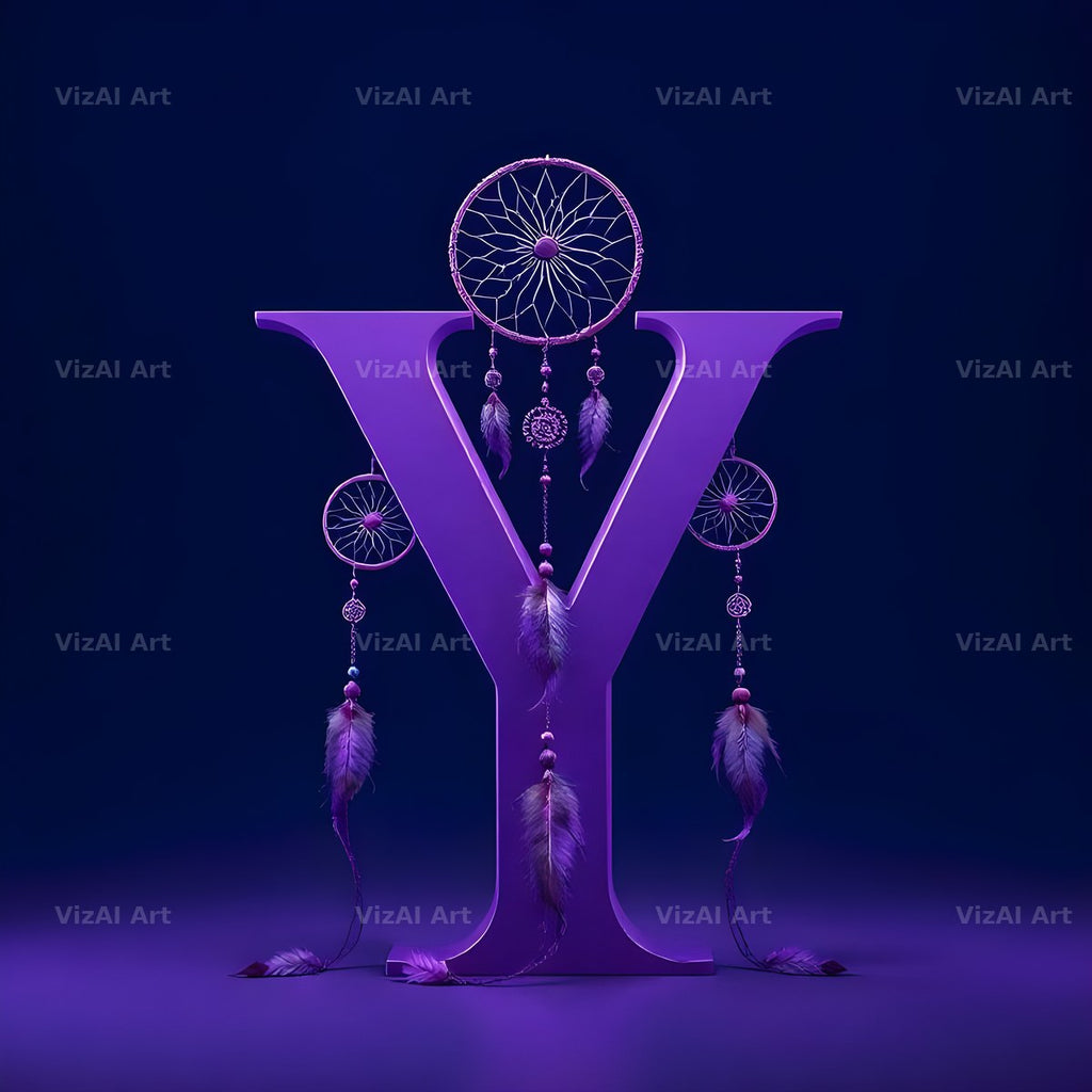 Midnight Dream Catcher alphabet letter Y