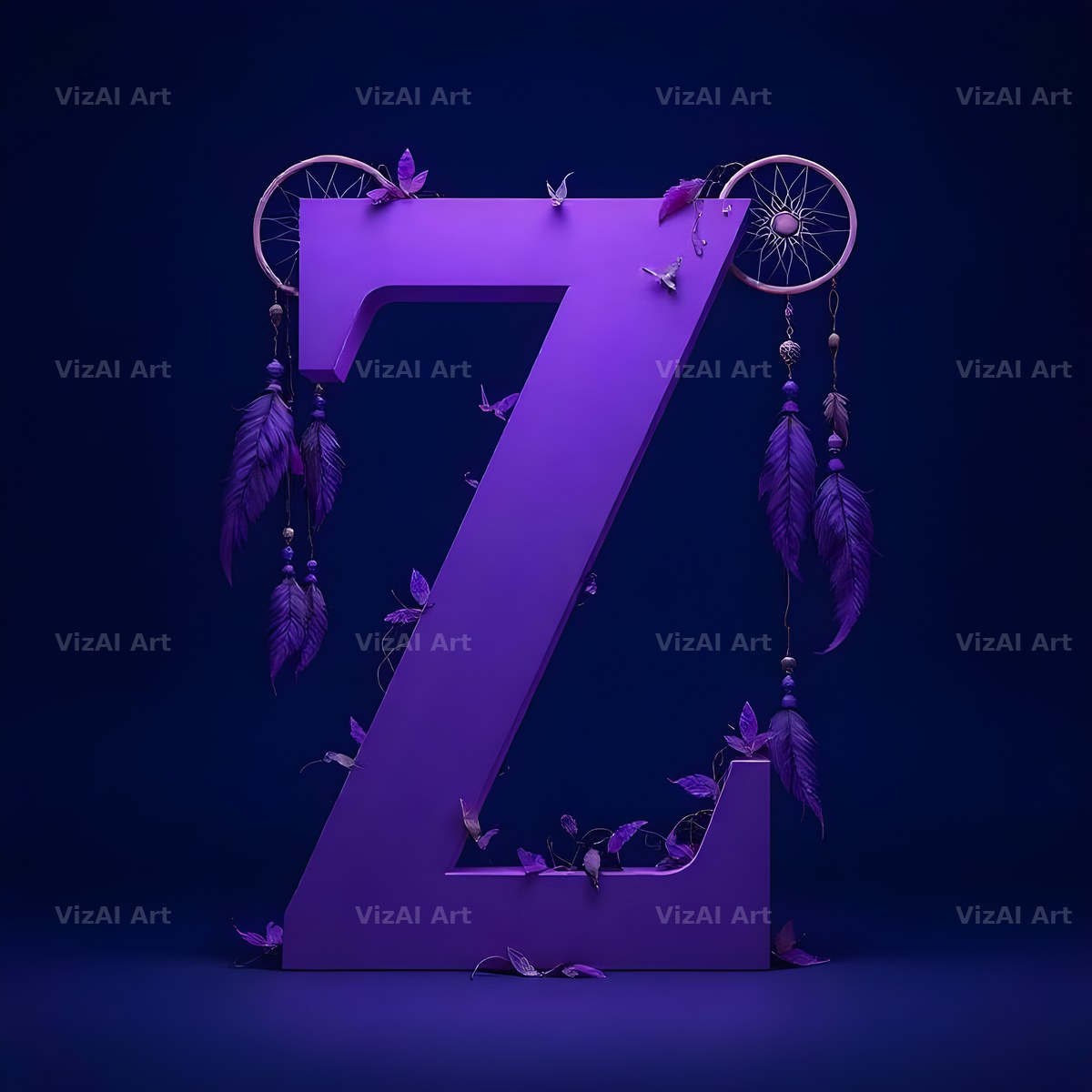 Midnight Dream Catcher alphabet letter Z