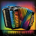 Rainbow Accordion Art — print 1