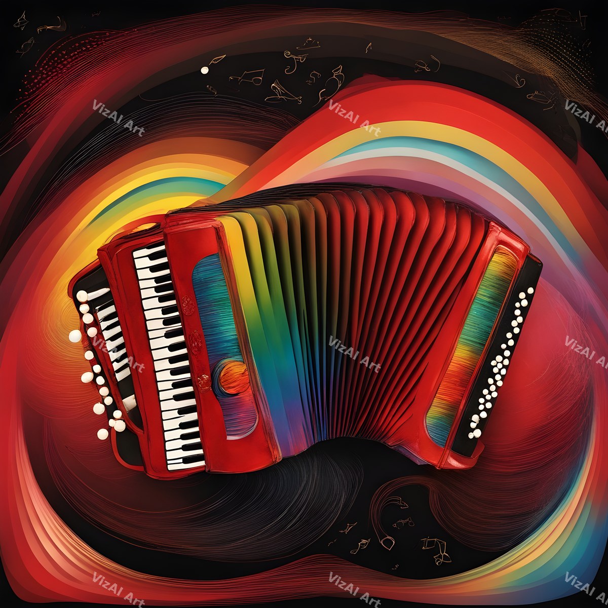 Rainbow Accordion Art — print 3