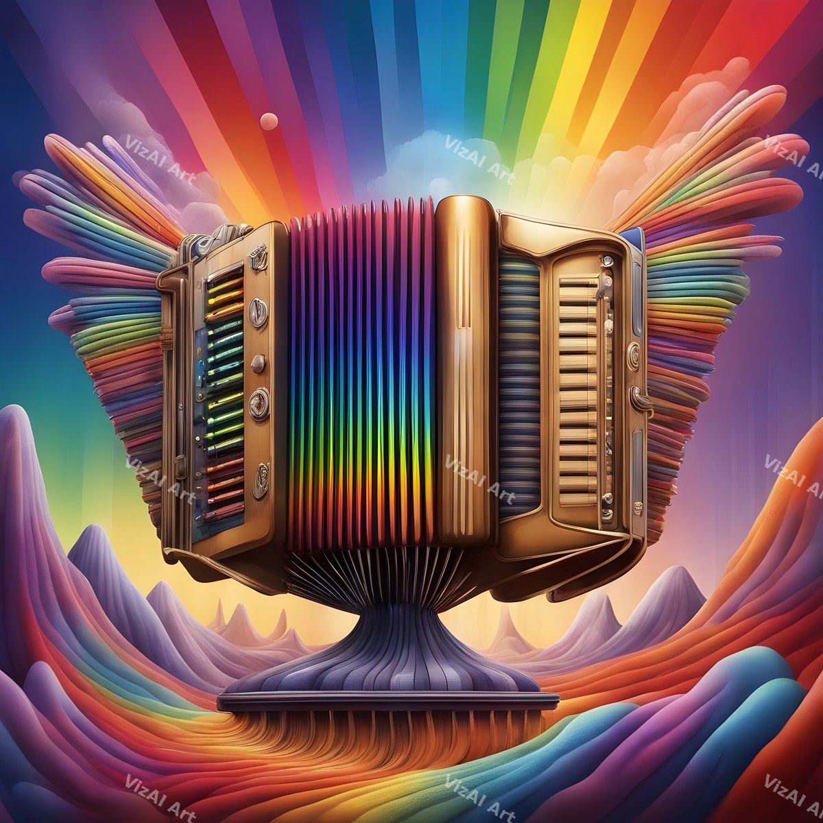 Rainbow Accordion Art — print 8