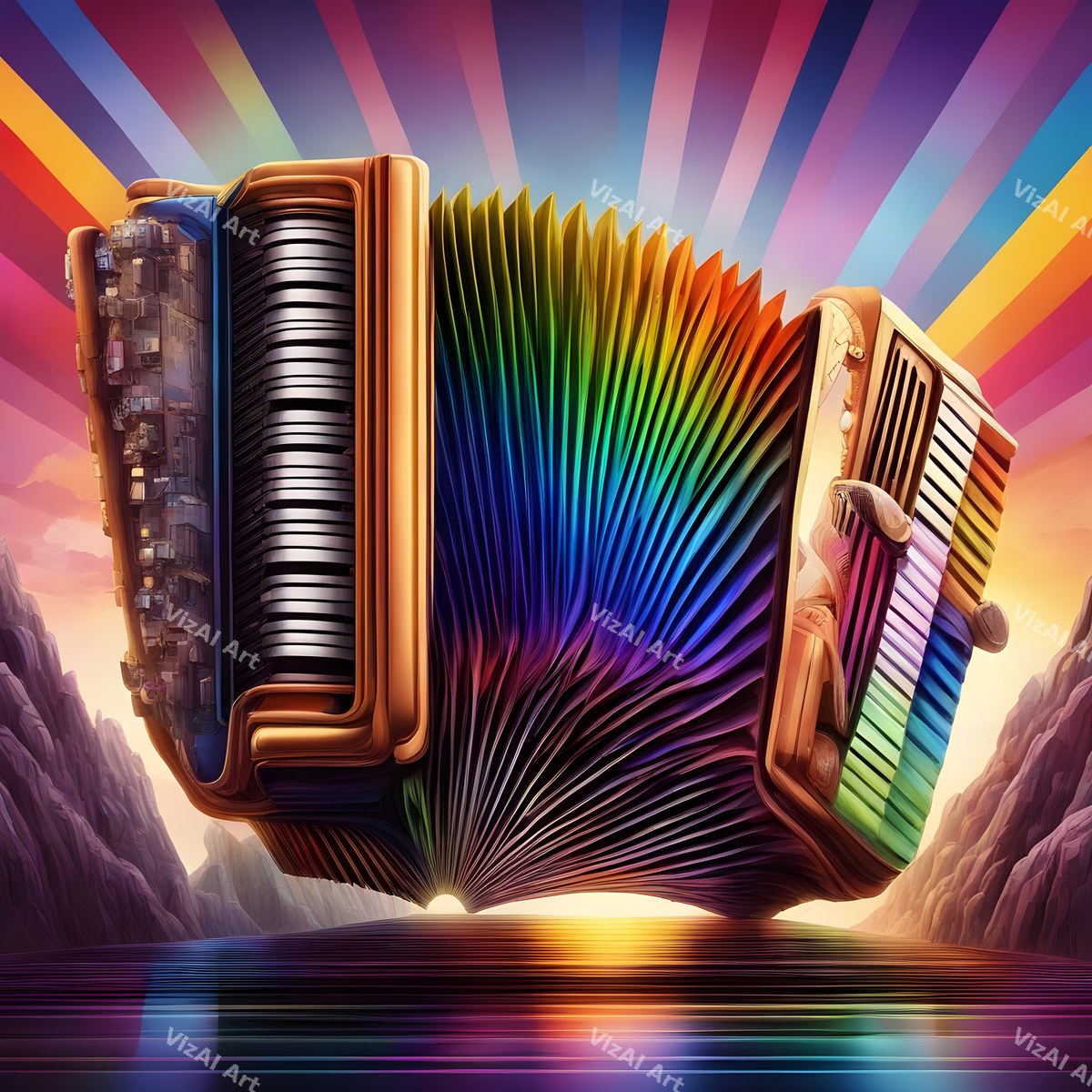 Rainbow Accordion Art — print 9
