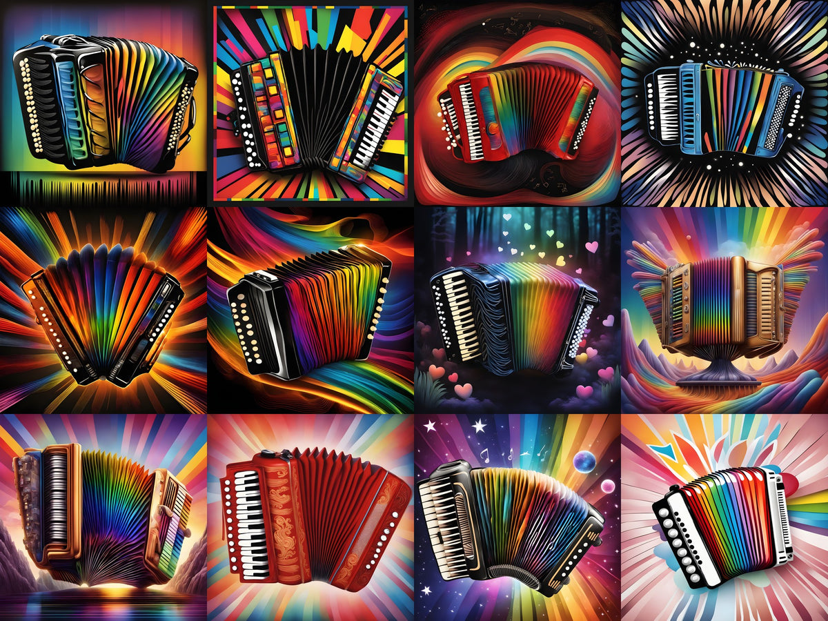 Rainbow Accordion Art — Choose Your Print