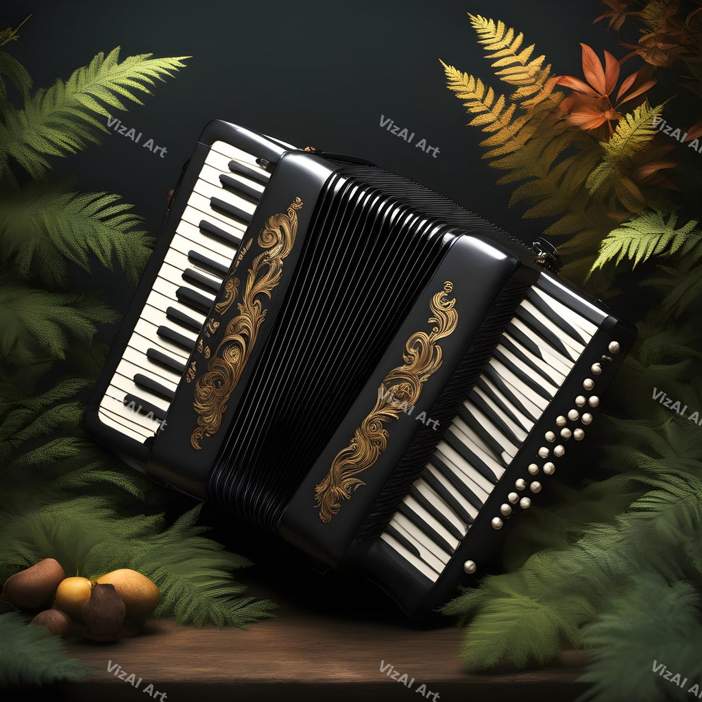 Accordion Folk & Nature Art — print 2