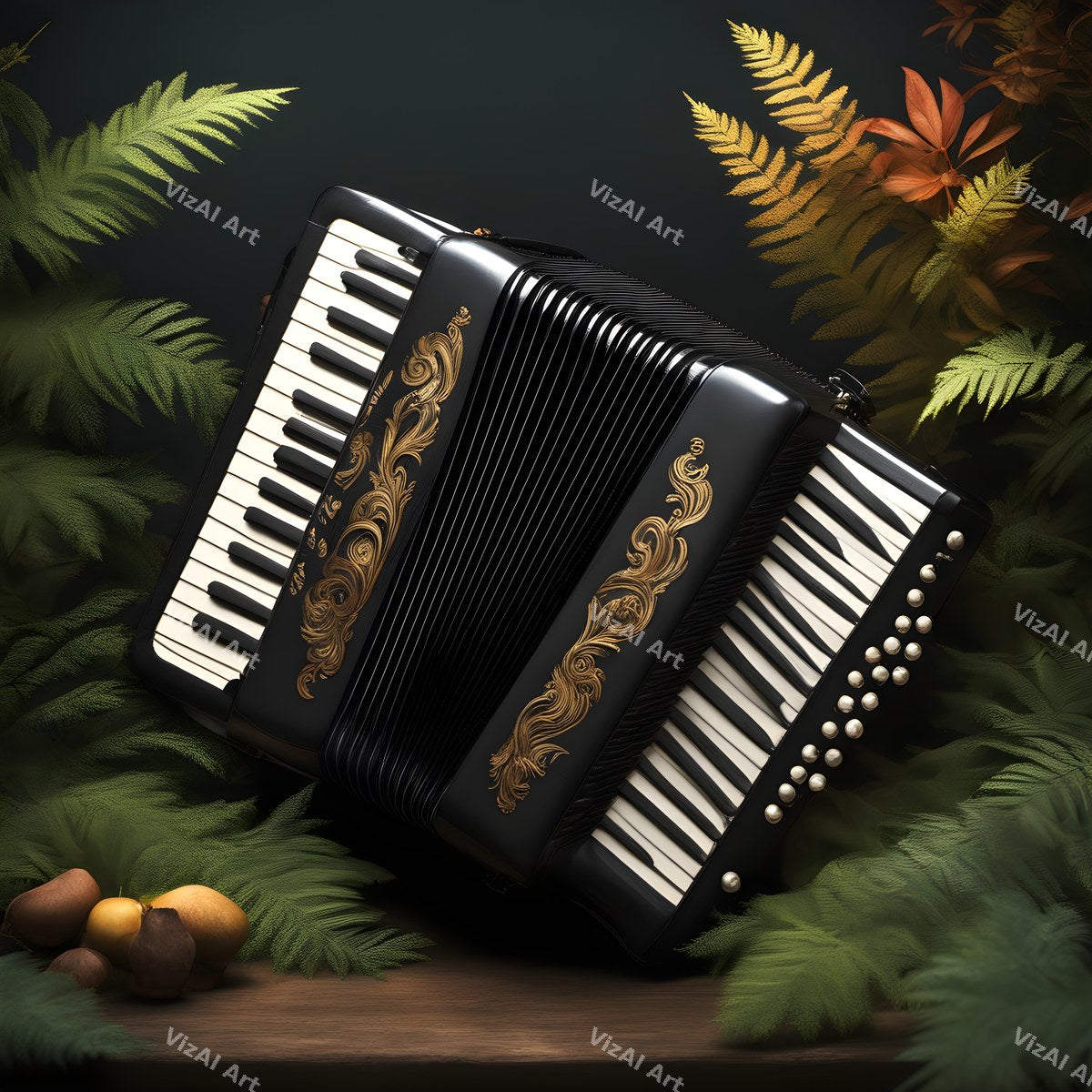 Accordion Folk & Nature Art — print 2