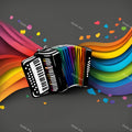 Neon Glow Accordion Art — print 1