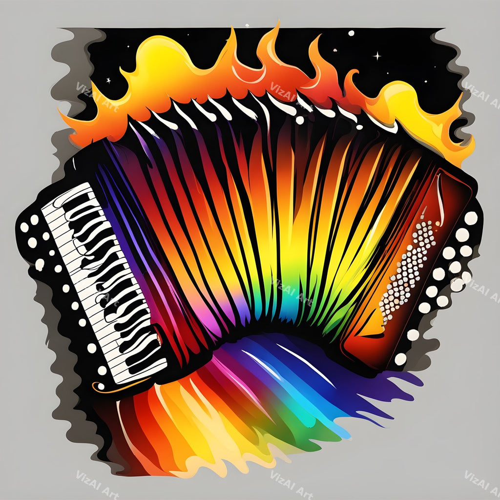 Neon Glow Accordion Art — print 2