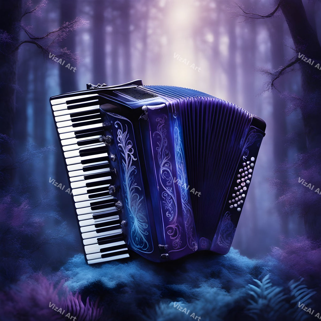 Neon Glow Accordion Art — print 3