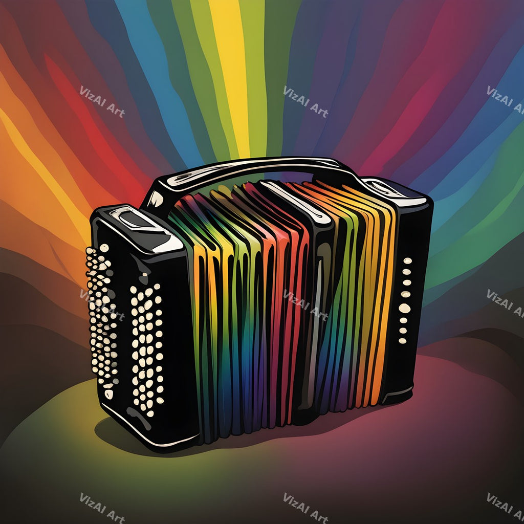 Neon Glow Accordion Art — print 4