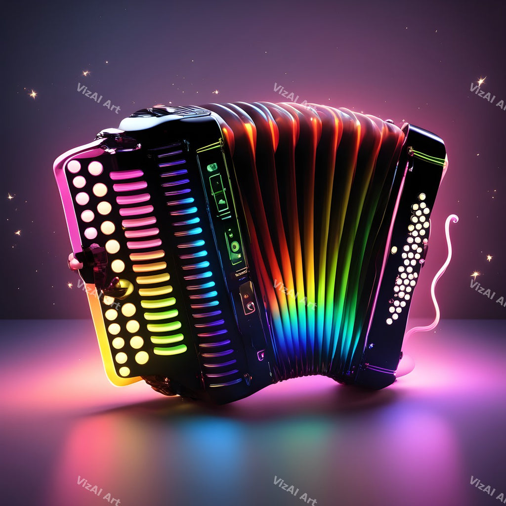 Neon Glow Accordion Art — print 5