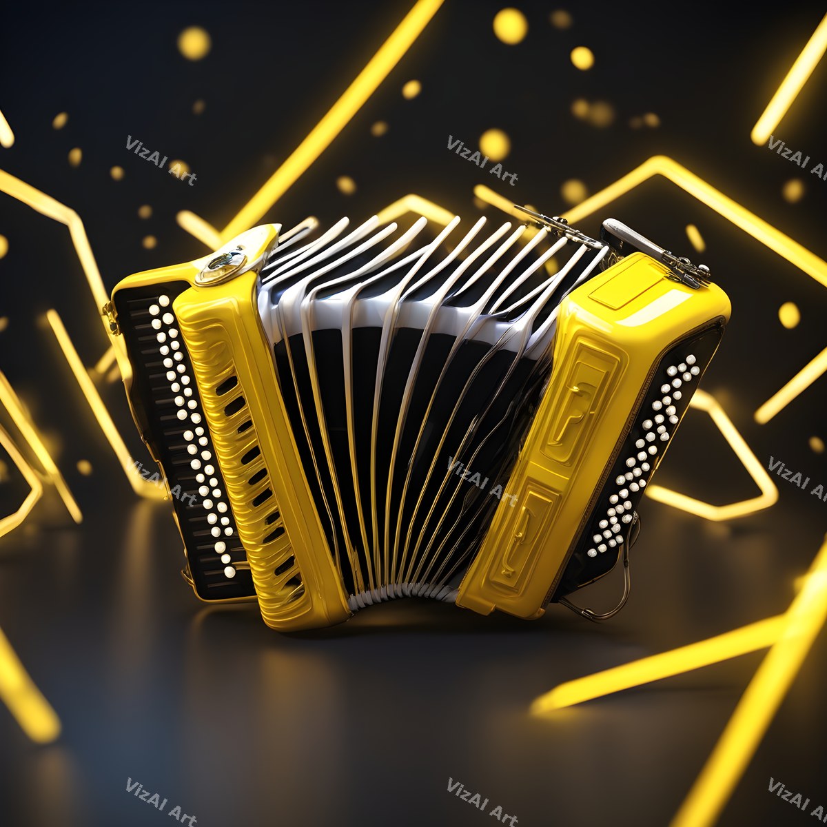 Neon Glow Accordion Art — print 6