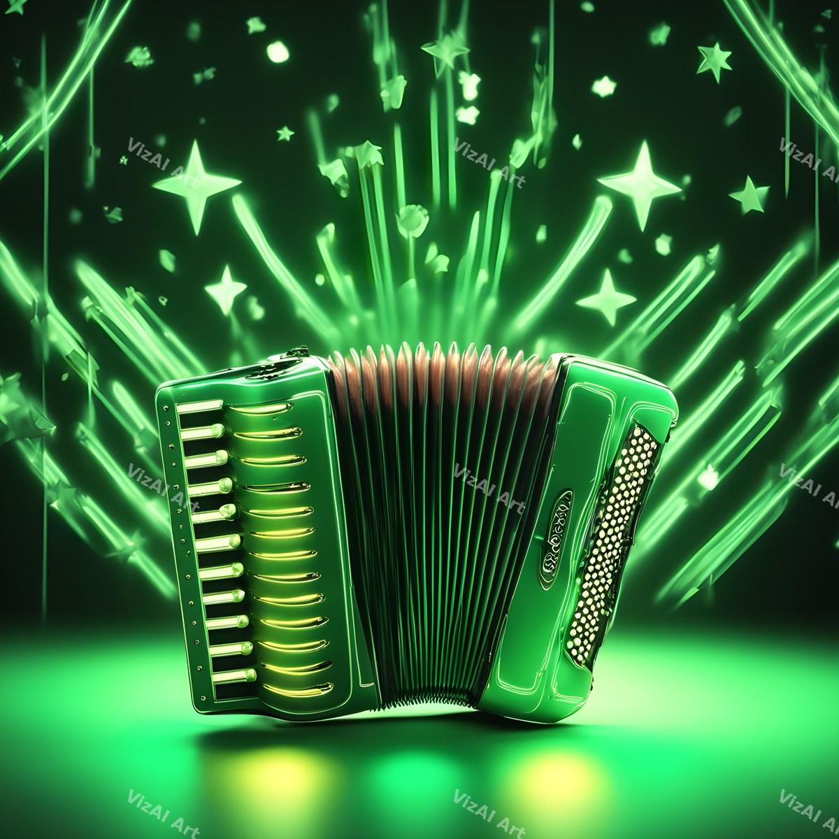 Neon Glow Accordion Art — print 8