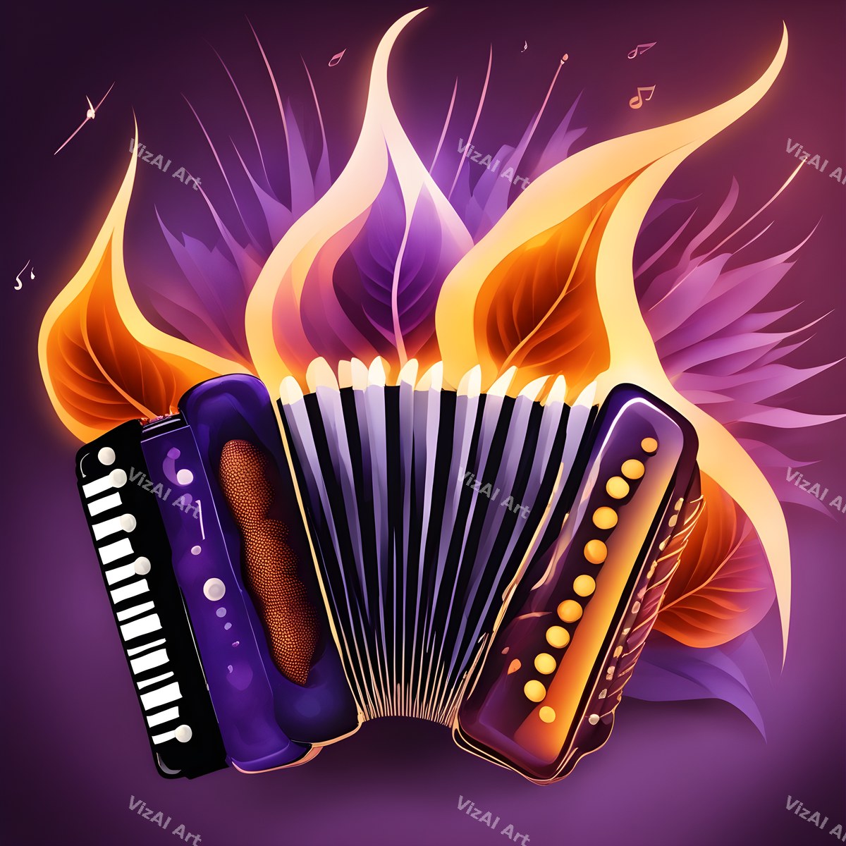 Neon Glow Accordion Art — print 11