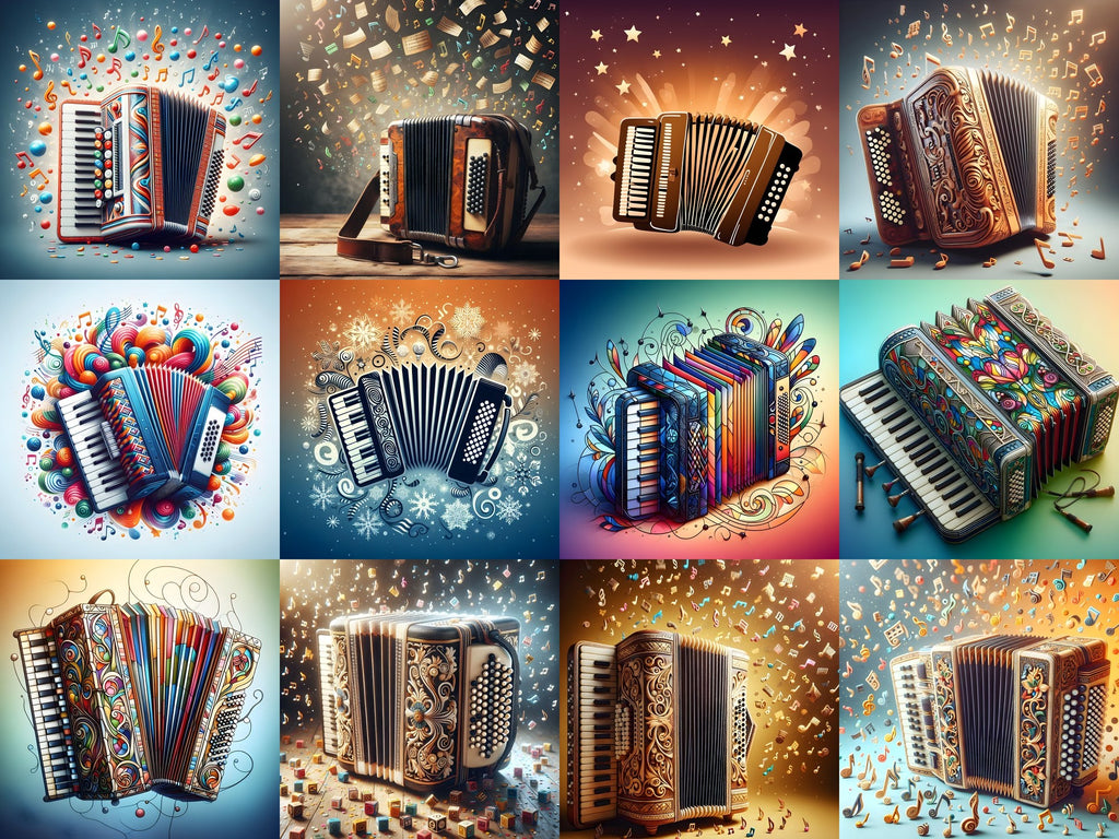 Carved & Stained Glass Accordion Art — 12 Printable Prints