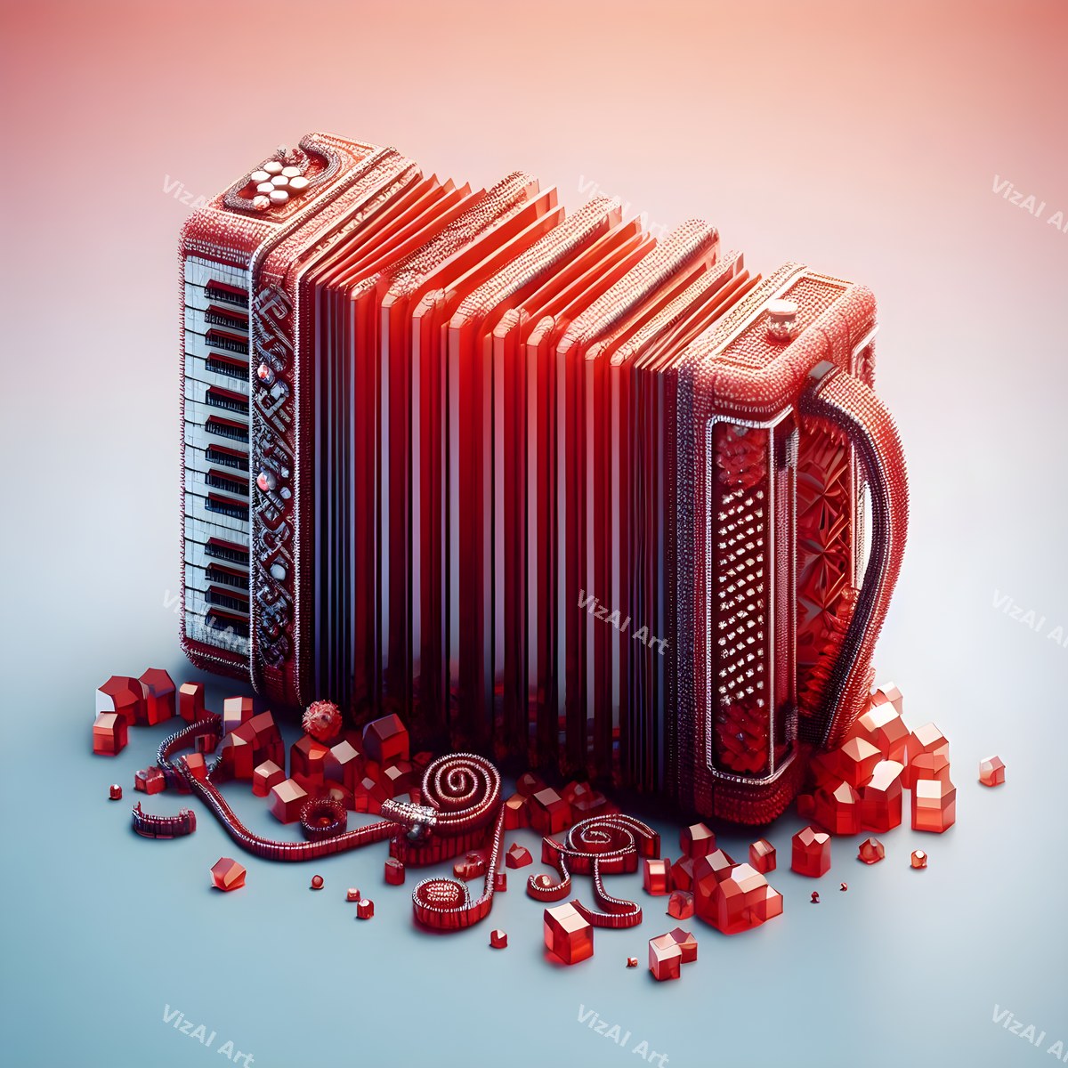 Jewel Tone & Butterfly Accordion Art — print 7