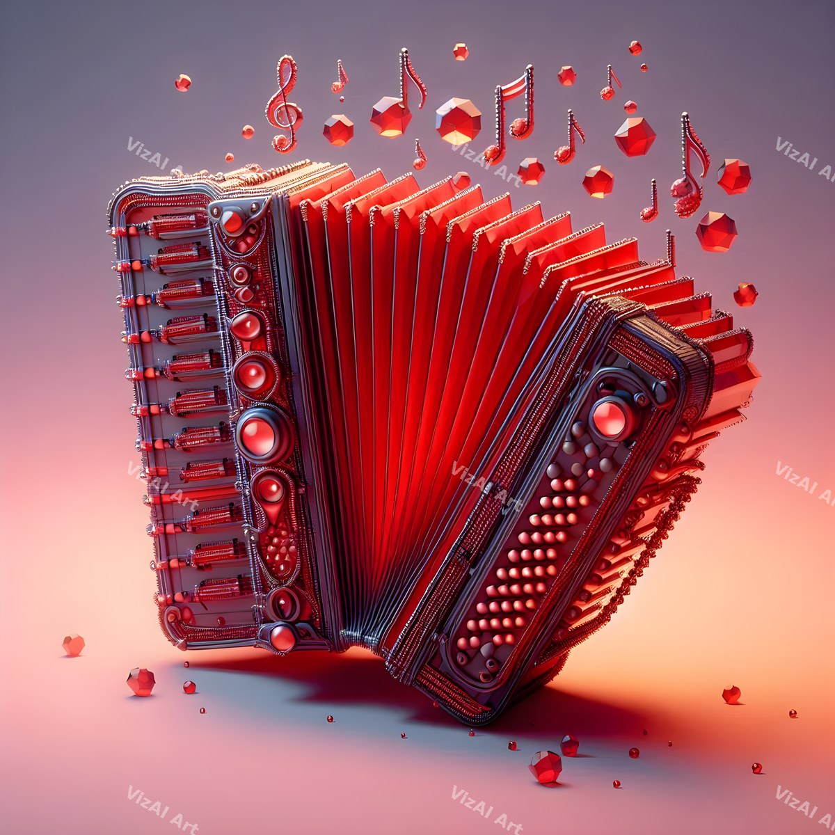 Jewel Tone & Butterfly Accordion Art — print 8