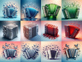 Jewel Tone & Butterfly Accordion Art — 12 Printable Prints