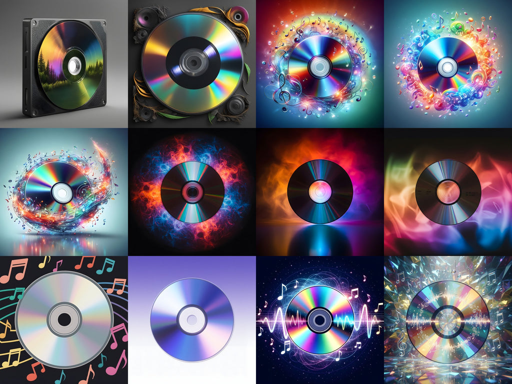Rainbow CD Art — 12 Printable Prints