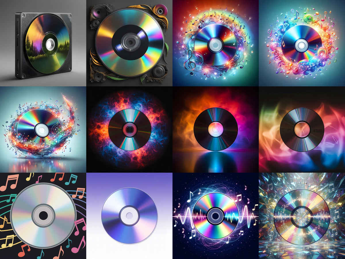 Rainbow CD Art — 12 Printable Prints