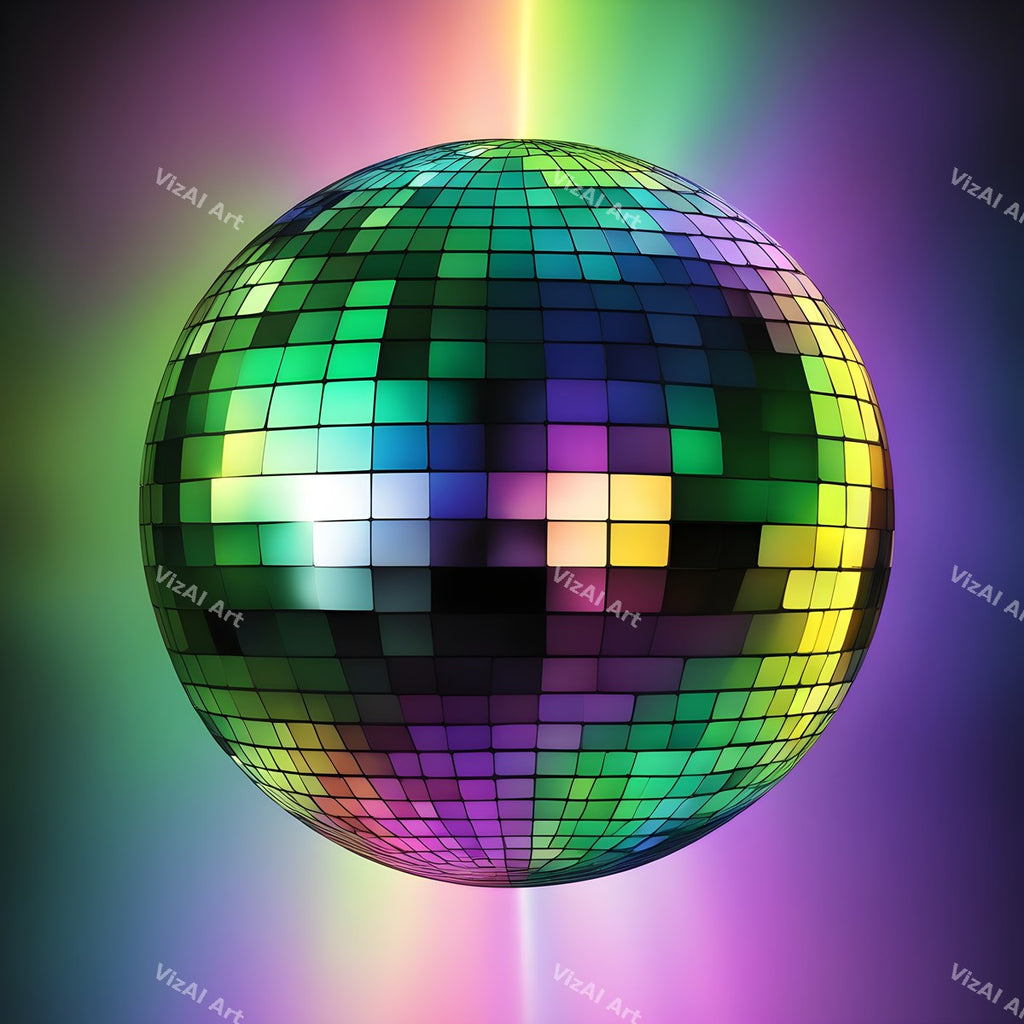 Rainbow Disco Ball Art — print 4