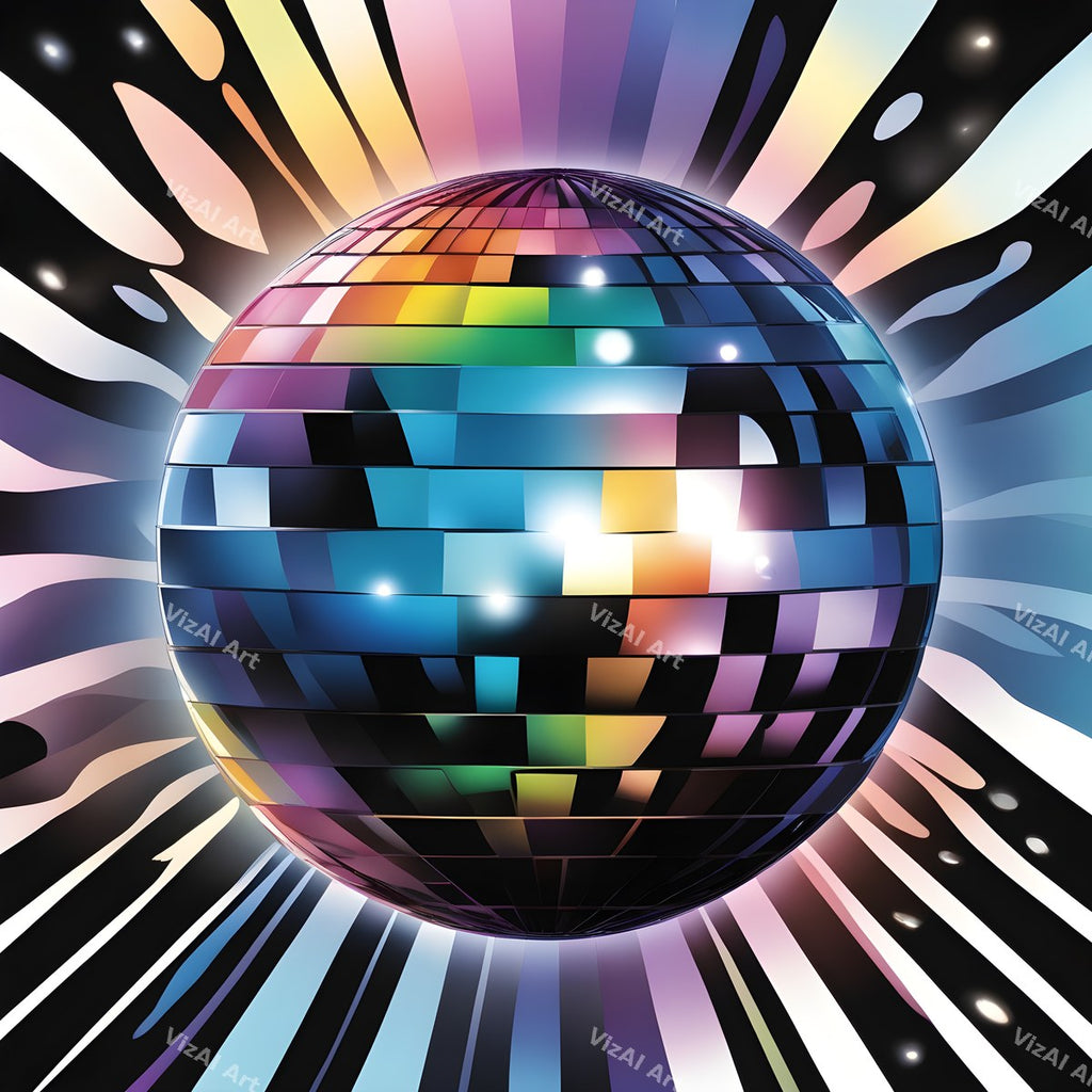 Rainbow Disco Ball Art — print 5