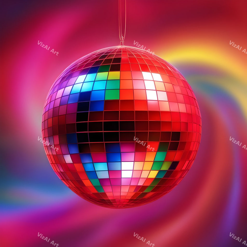 Rainbow Disco Ball Art — print 10