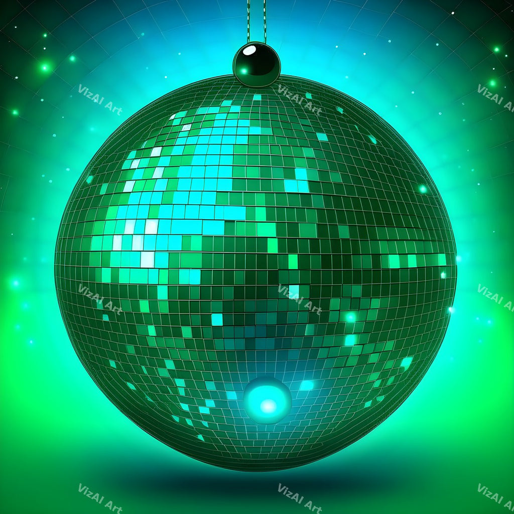Neon Glow Disco Ball Art — print 5