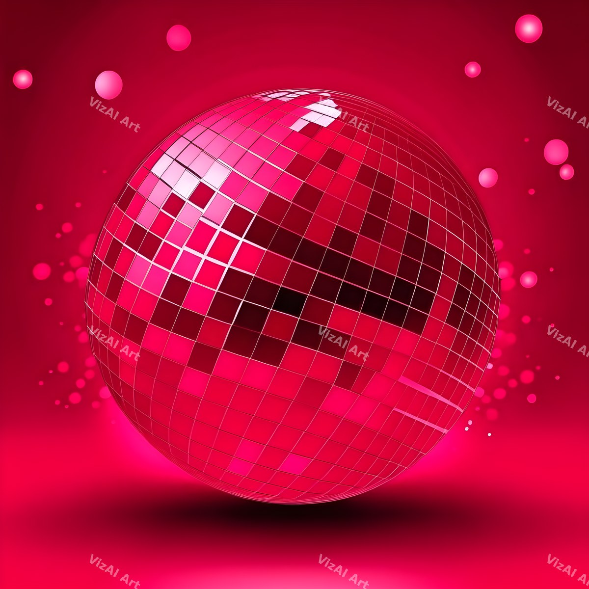 Neon Glow Disco Ball Art — print 6