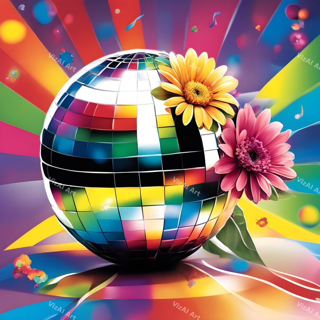Hearts & Butterflies Disco Ball Art — print 4
