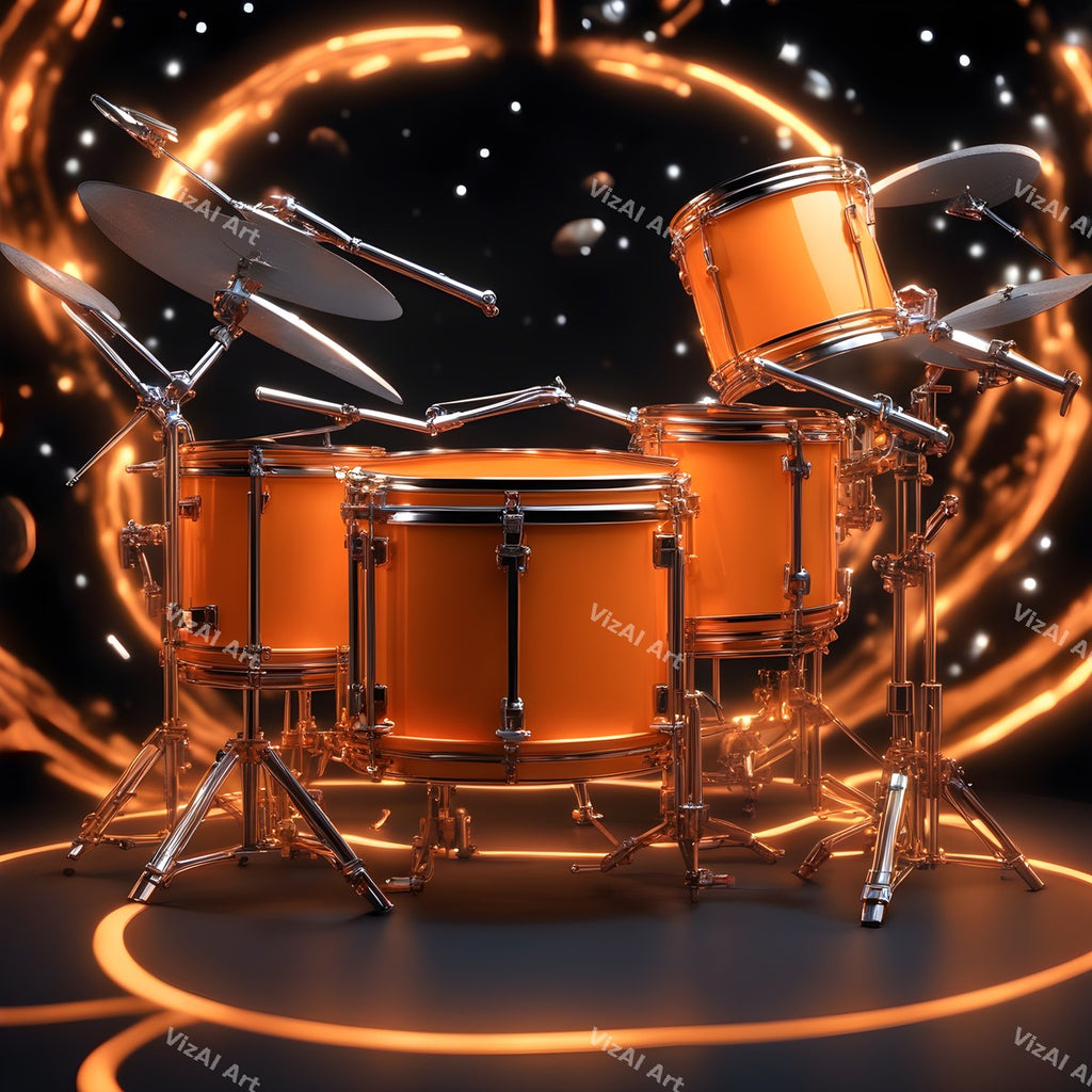 Neon Drum Kit Art — print 5
