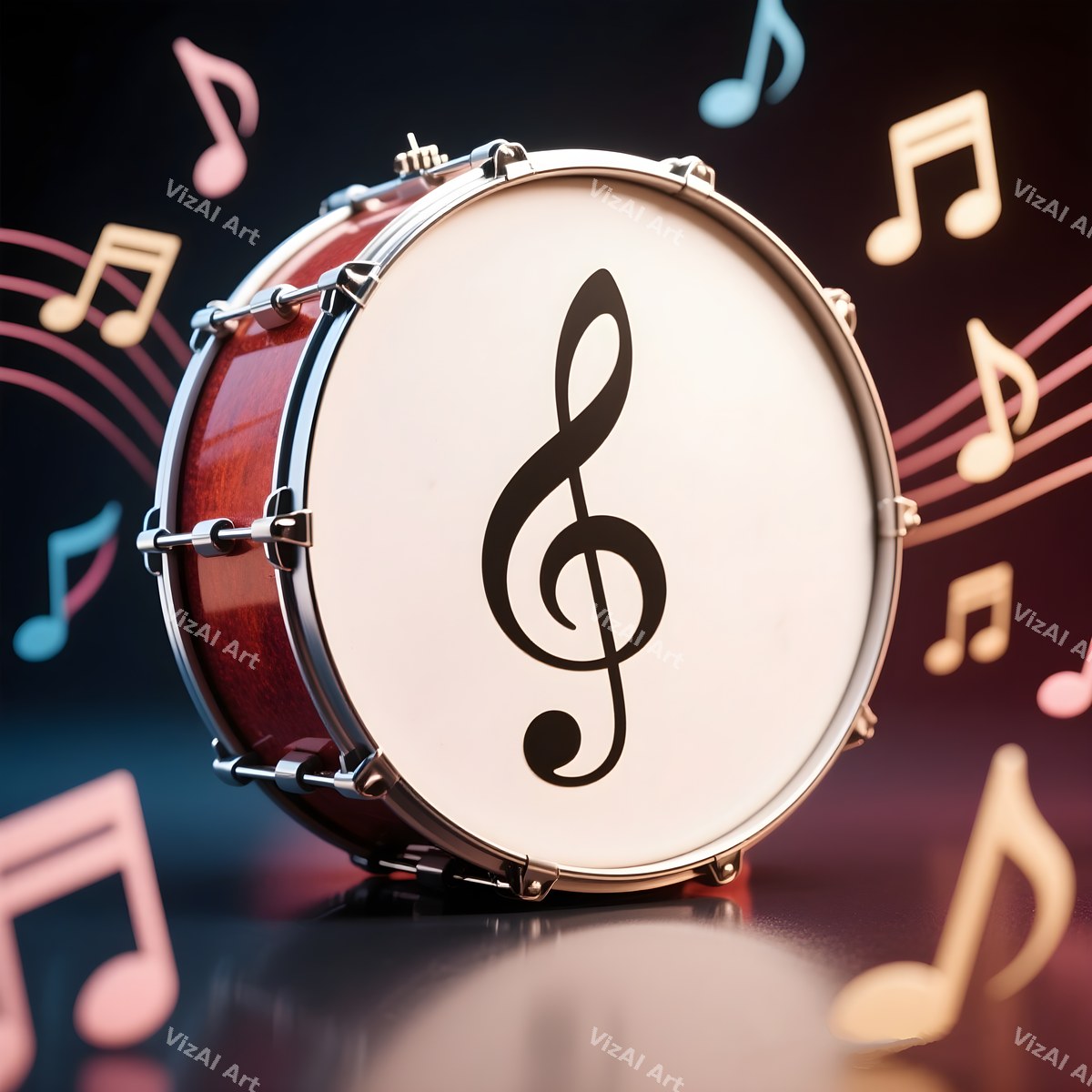Drums & Music Notes Art — print 8
