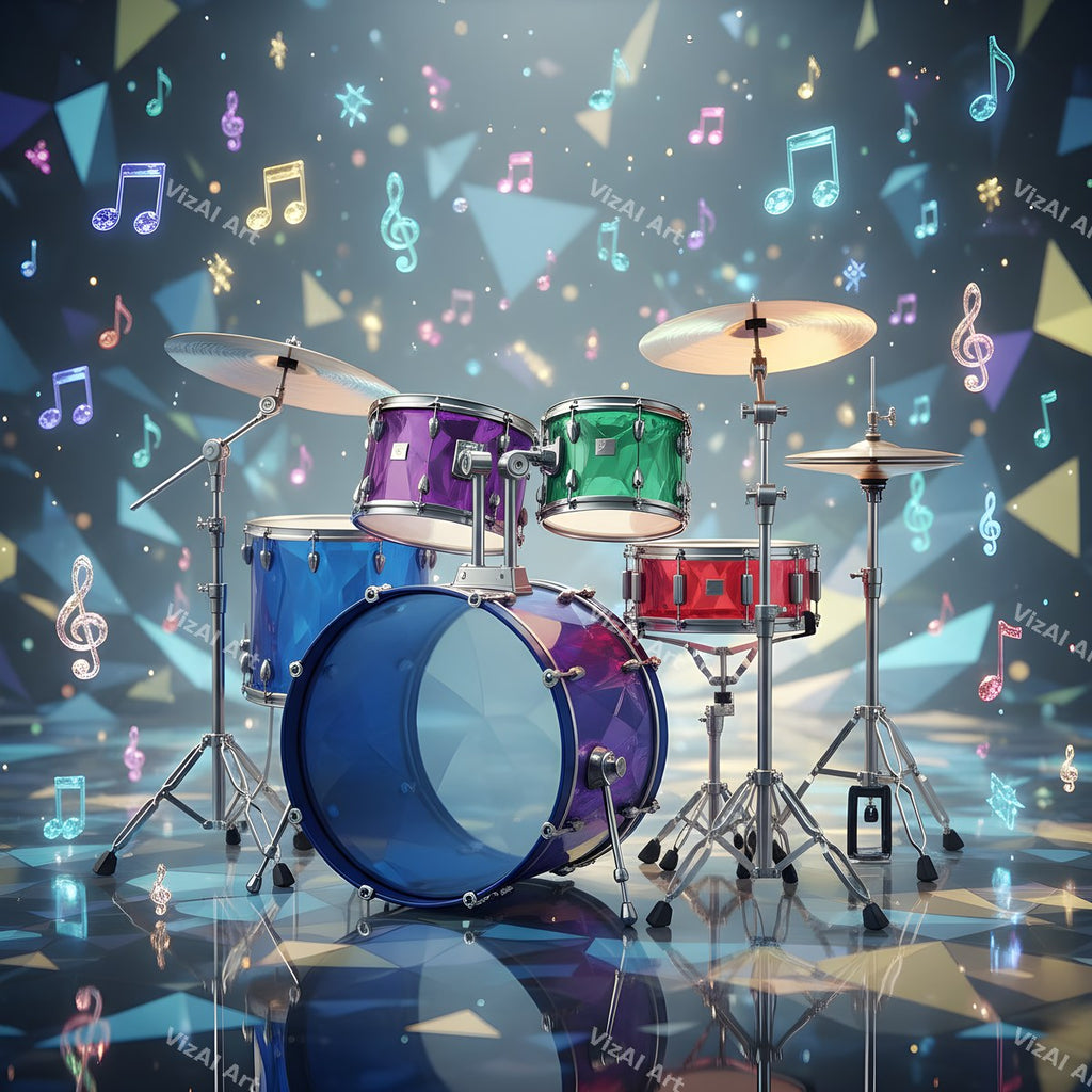 Drums & Music Notes Art — print 11