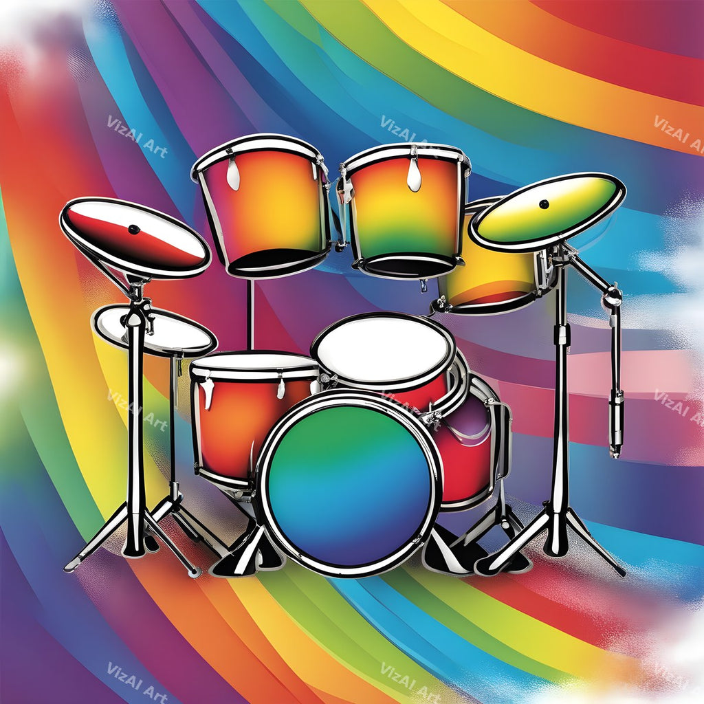 Drums & Music Notes Art — print 12