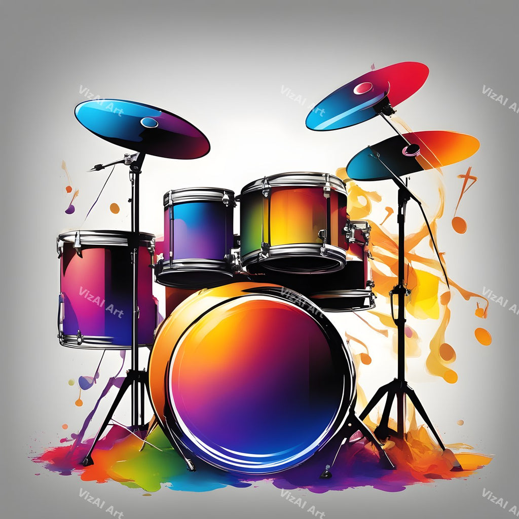 Rainbow Hearts & Stars Drum Art — print 7